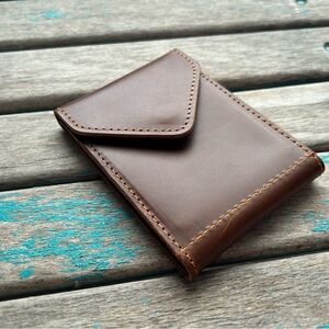 Leather Wallet - Hidden Message Wallet “KEEP GOING”- One of a Kind - NEW